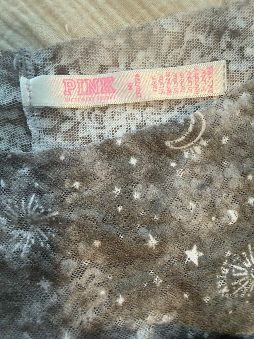 PINK Victoria's Secret Black and Gray Lace & Printed Hipster Panty Trio - Picture 2 of 11